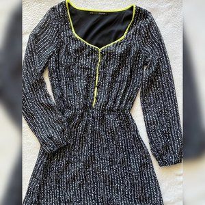 Black Long-Sleeved Fall Dress
